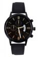 Men luxury leather strap watches quartz stainless steel dial casual watch. 