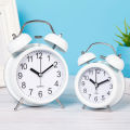 4 Inch Twin Bell Alarm Clock Cute Mini Time Stainless Steel. 