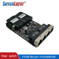 Fiber Optical Ethernet switch Media Converter Single Mode 4 RJ45 and 2 SC fiber Port 10/100M PCBA 2F4E. 