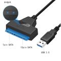 [ZVPT] USB 3.0 to SATA 2.5" External Hard Disk Drive Adapter Reader For SSD HDD Cable DSF. 