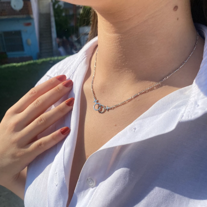 Lesbian%20Necklace%20Figaro%20Chain%20Double%20Venus%20Lesbian%20Jewelry%20Lesbian%20Girlfriend%20Rride%20Month%20LGBT%20Pride%20Jewelry%20-%20Image%203