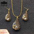 Carat Rhinestone Inlay Necklace Exquisite Peacock Waterdrop Jewelry Set Elegant Necklace Earrings for Women Hypoallergenic Fashionable Gift Women Necklace Earrings Kit. 