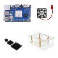 For 5 Max + Cooling Fan + Acrylic Shell M.2 PCIE +BT 8G Orangepi 5 MAX Single Board Computer. 