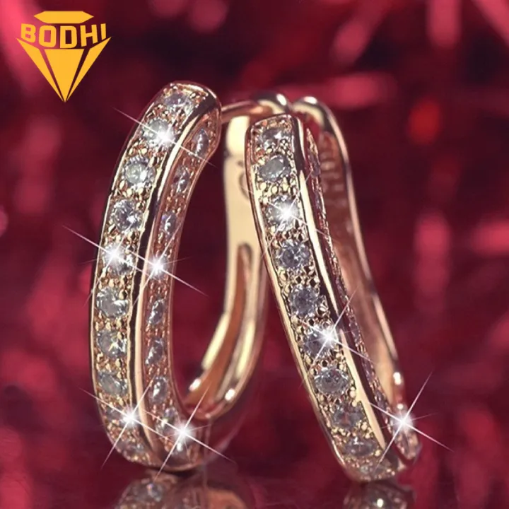 1%20Pair%20Earrings%20Charm%20Attractive%20Ring%20Shape%20Dainty%20Huggie%20Earrings%20for%20Women%20-%20Image%205