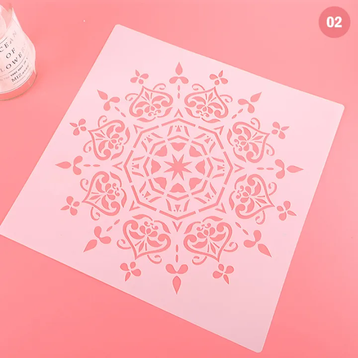 30cm%20Diy%20Craft%20Mandala%20Mold%20For%20Painting%20Stencils%20Stamped%20Paper%20Card%20Template%20Layor%20-%20Image%207
