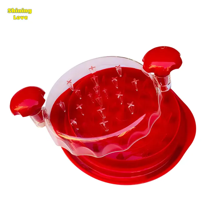 【ZOSR】ShiningLove Chicken Shredder Tool Visible Chicken Breast Shredder Tool Twist With Transparent Lid And Anti-Slip Base, Meat Shredder Machine For Pork Beef, Dishwasher Safe, Heat Resistant