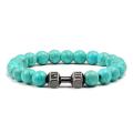 Classic Natural Stone Beaded Bracelet gym Fitness Dumbbell Energy Men Bracelets Bangles Barbell Wristband Women Jewelry Pulseira. 