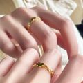 Hollow Heart Rings for Women Stainless Steel Open Adjustable Engagement Wedding Ring Female Jewelry Birthday Gift. 