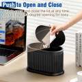 1 PCS Mini Trash Can with Lid 4L Small Kitchen Compost Bin Stainless Steel Mini Garbage Can Countertop Trash Can Black. 