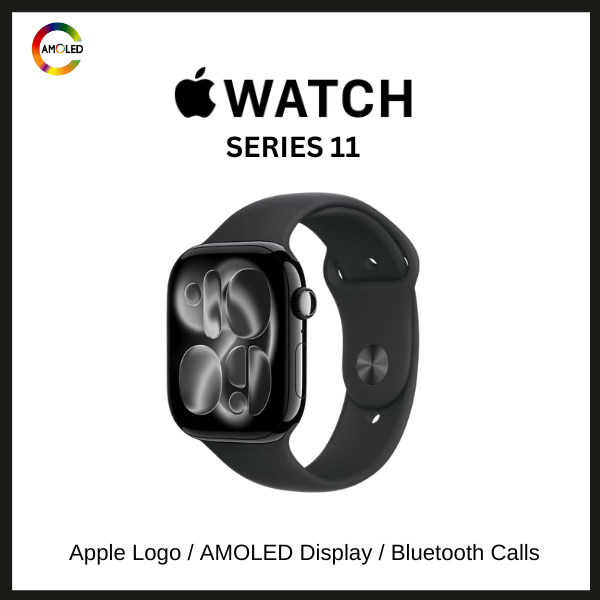 Apple watch series 11 clone smartwatch with apple logo latest generation series 11 apple watch AMOLED display Bluetooth calls apple logo and wallpapers