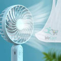 Portable USB Rechargeable Fan With Phone Holder. 