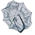 Fishing Net, With Hole Design Trap Cast Dip Cage, Crawfish Net, Folding ​Portable Nylon Steel Wire Crab Net, for Fishing Catching Smelt. 