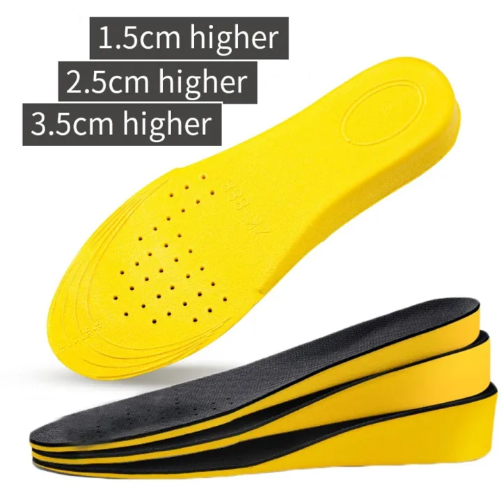 Light Weight Women Height Raiser Men Height Increase Insole Height Lift Shoe Cushion Invisible Shoe Heel Insert Foot Pads