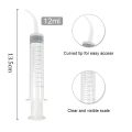 10/20Pcs Disposable Plastic Dental Elbow Irrigation Syringe Teeth Flushing Injection Impression Dental Syringe With Curved Tip. 