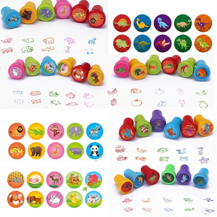 Round%20Multicolor%20Fun%20Stamps%20Traffic%20Child%20Scrapbook%20Kids%20Stamp%20Reward%20Stamper%20Toys%20-%20Image%203