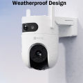 Ezviz H9C 5MP+5MP 4G Dual Lens 3K Wireless CCTV Wi-Fi IP Camera Outdoor Pan/Tilt Security Camera | AI-Powered Human / Vehicle Shape Detection | Color Night Vision | Weatherproof Design | Two-Way Talk | 4G & Wi-Fi Connectivity |  Up to 512GB Storage. 