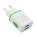 USB Wall Charger for Samsung Xiaomi Dual Port 2A Output Travel Plug Power Adapter Compatible for Phone EU/US Plug. 