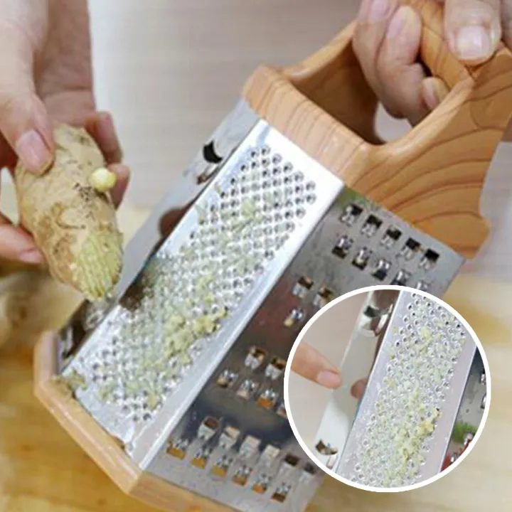 6-Sided%20Stainless%20Steel%20Multipurpose%20Grater%20and%20Slicer%20Wood%20Finish%20-%20Image%203