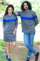 Dark Ash Base Royal Blue Lined Couple T shirt Dress | AS486. 
