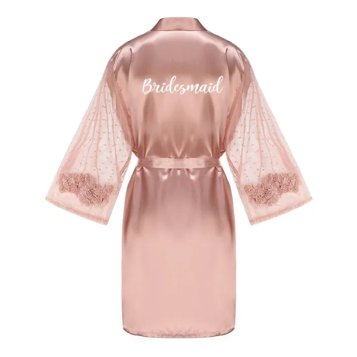 Rose%20Gold%20Bridesmaid%20Team%20Bride%20Robes%20With%20Lace%20Mesh%20Sleeve%20Sister%20Mother%20Bathrobe%20Maid%20Of%20Honor%20Kimono%20Wedding%20Gift%20-%20Image%204