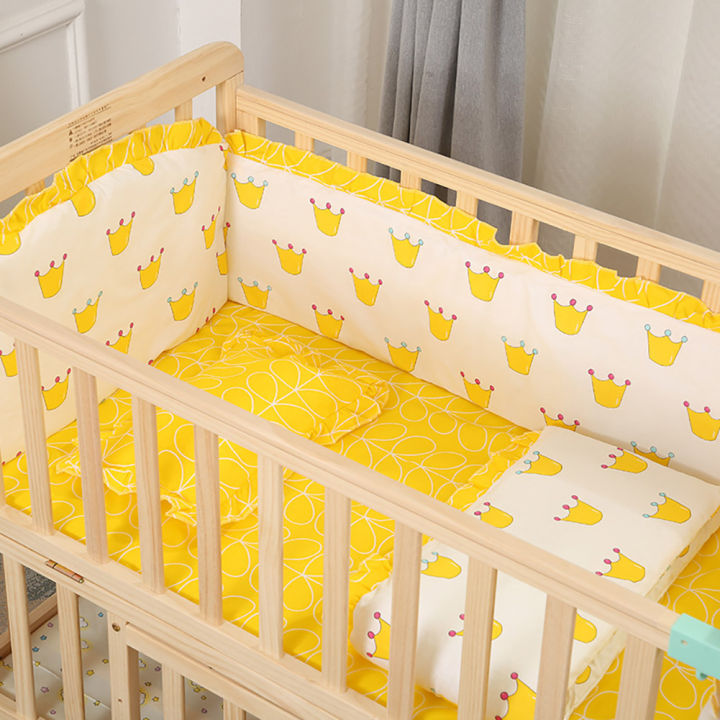 Kidlove%205pcs%20Baby%20Bedding%20Suit%204pcs%20Baby%20Crib%20Bumper%201pc%20Bed%20Sheet%20Set%20Infant%20Removable%20Washable%20Bedding%20-%20Image%206