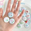 6Pcs Cute Cartoon Mini Cartoon Retro Button Badge Kawaii Kids Backpack Pencil Bag Handheld DIY Decorative Brooch Pin Accessories XIEGONG. 