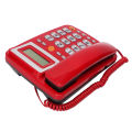 Big Button Corded Phone LCD Brightness Adjustment Red Corded Landline Phone Sturdy HD Hands Free Calling for Senior for Office. 