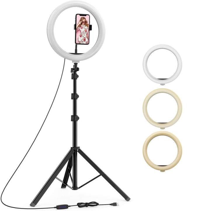 26CM%20Ring%20Light%20With%208ft%20Stand%20Tripod%2010%20Inch%20Selfie%20LED%20Ring%20Light%20With%20Adjustable%20Phone%20Holder%20360%20Rotatable%20Ring%20LED%20Studio%20Camera%20-%20Image%207