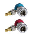 2Pcs Car Auto Freon R134A H/L Quick Coupler Adapters Air Conditioning Refrigerant Adjustable A/C Manifold Gauge. 