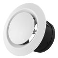 2 Pieces ABS Adjustable Air Vent Round Soffit Exhaust Vent White Inline Duct Fan Outlet Vent 4 Inch. 