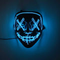 LED Cold Light Glowing Halloween Mask Masquerade Party Horror Clown Ghost Mask. 