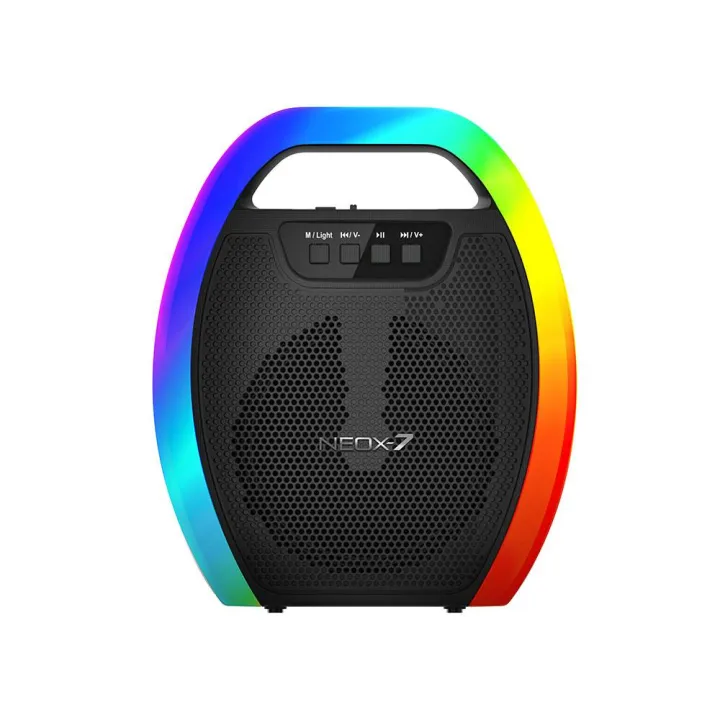 SONICGEAR NEOX 7 RGB LIGHTNING EFFECT BLUETOOTH RECHARGEABLE PORTABLE SPEAKER WITH MIC INPUT