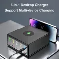 868H 160W 5-Port USB PD Charger Dual USB-A QC3.0+Dual PD65W Type-C+65W Type-C PD3.0 with 15W 10W 7.5W 5W Wireless Fast Charger for iPhone 14 14Pro 14Pro Max for Huawei Mate50 for Samsung Galaxy S23 for Xiaomi 13pro-Black. 