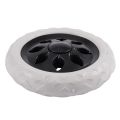 2X Black White Plastic Core Foam Shopping Trolley Cartwheel Casters. 