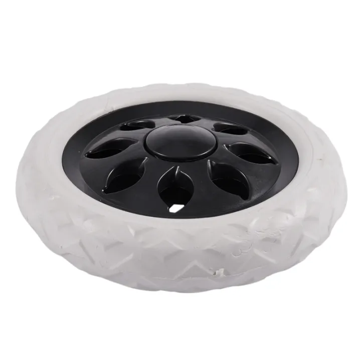 2X%20Black%20White%20Plastic%20Core%20Foam%20Shopping%20Trolley%20Cartwheel%20Casters%20-%20Image%207
