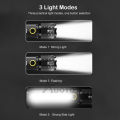 Auoyo Flashlight Telescopic Focusing Flashlight Strong Bright COB Flashlight  Zoom-able Flashlight Heat Dissipation Penlight Waterproof Flashlight Drop-proof Flashlight Torchlight Portable Lamp Aluminum Flashlight with Side Light for Outdoor. 