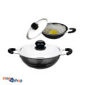 Nonstick Hopper Pan With Stainless Steel Lid. 