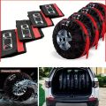 4pcs/Set Car Tires Storage Bag Carrier Waterproof Universal Polyester Spare Tire Cover Case Auto Tyre Wheel Protector Dustproof. 
