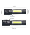 Touch light LED Flashlight 100 Meter / Camping Light Full Metal Body 3 Modes Rechargeable Battery Waterproof Zoomable Flashlight Torch / USB Charge Toch Light / Small LED Toch Light Rechargeable / Mini LED Touch Light / Rechargeable Tourch Light. 