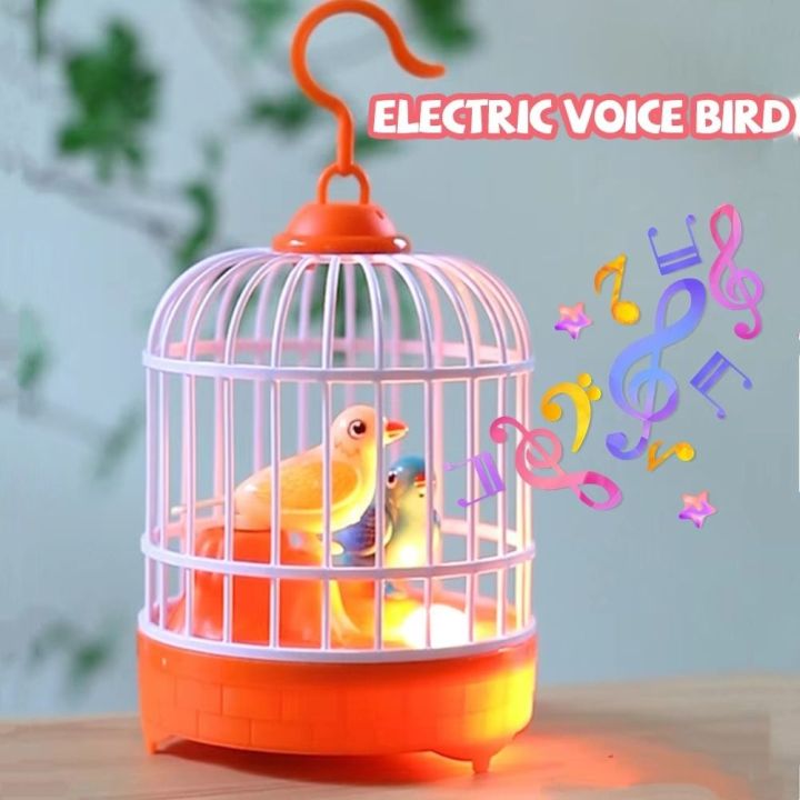 Fresh Look at Creative Sound Control Electric Bird Cage Toy Parrot Cage Educational