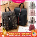 【WEJA】Lock Backpack Travel Womens Bags Packs Shoulder Bag Beg Wanita Perempuan Girl Student Women Perempuan Lady Sling Bag for Raya Murah Pretty Hadiah Gift Korea Japan Travel Handbag Dinner Outing. 