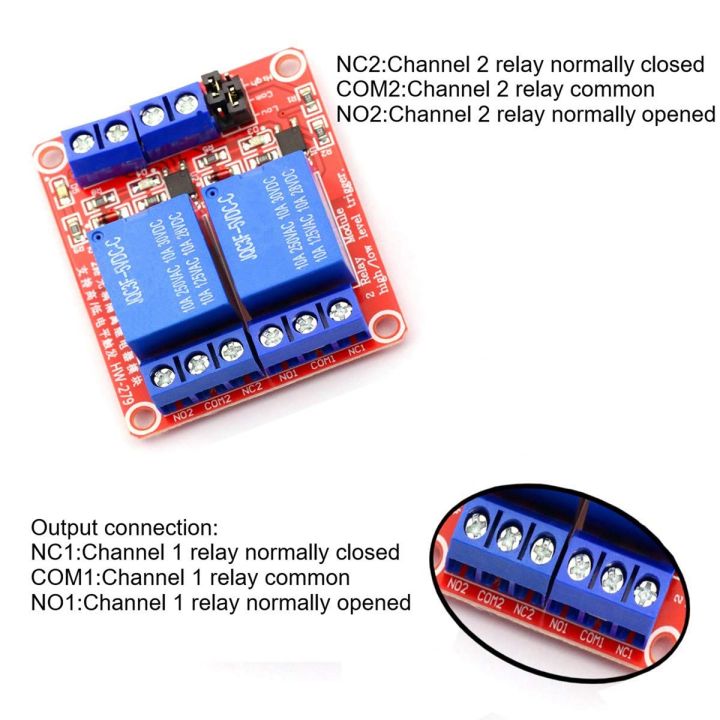 6Pcs%205V%202%20Channel%20Relay%20Module%20High%20and%20Low%20Level%20Trigger%20Relay%20Control%20with%20Optocoupler%20Two%20Way%20Relays%20-%20Image%207