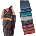 Original Golden checks saree  (Check cotton). 