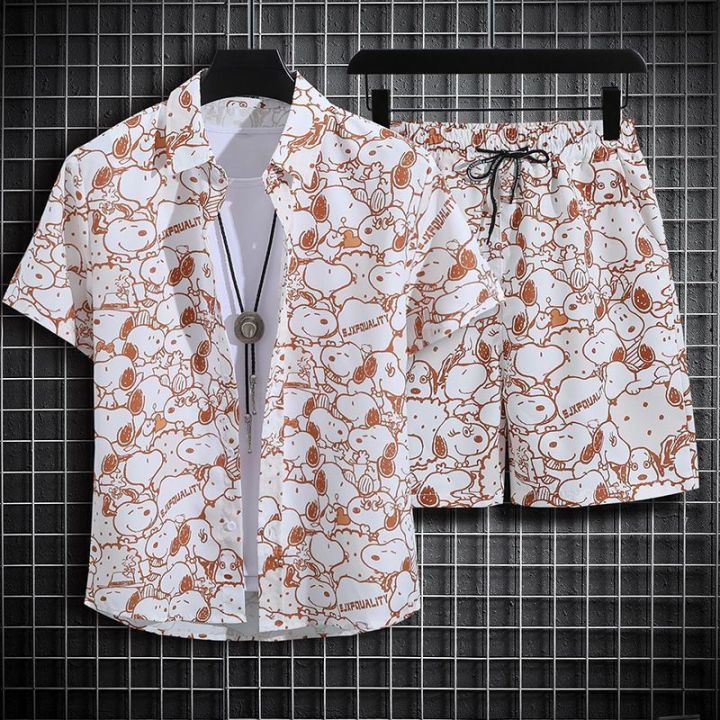 Sanya%20Travel%20Set%20Men's%20Short%20Sleeve%20Printed%20Shirt%20Loose%20plus%20Size%20Hawaii%20Seaside%20Beach%20Shorts%20Two-Piece%20Suit%20-%20Image%205