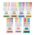 【Hot】 5 Colors/Box Double Headed Highlighter Pen Set Fluorescent Markers Highlighters Pens Art Marker Japanese Cute Kawaii Stationery. 