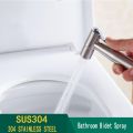 Stainless Steel Handheld High Pressure Faucet / Water Saving Powerful Fixed Sprayer / Women Portable Flusher / Toilet Supercharge Rinse Sprinkler / Bathroom Shower. 