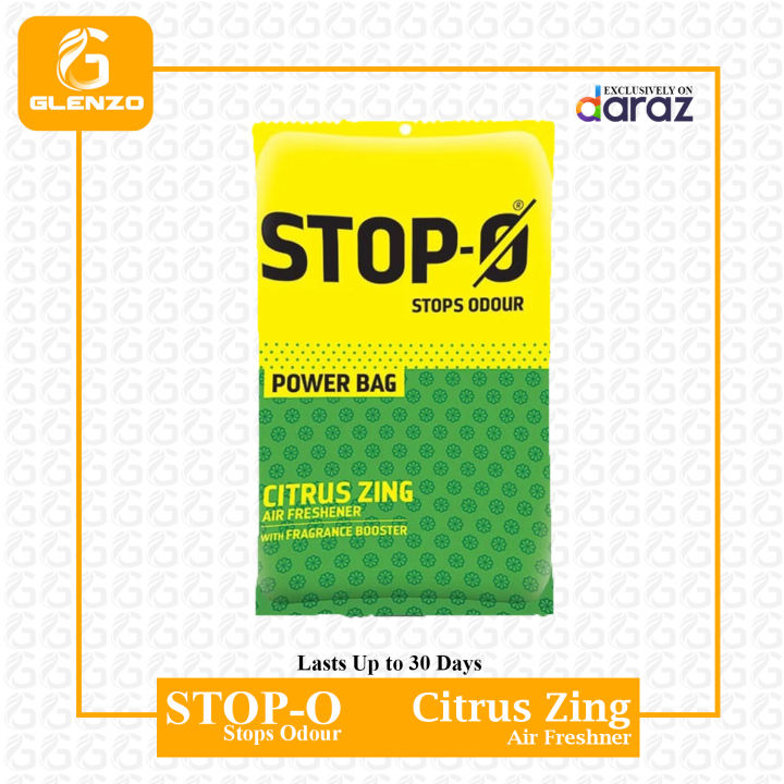 Stops Odour Power Bag Citrus Zing Air Freshener With Fragrance Booster