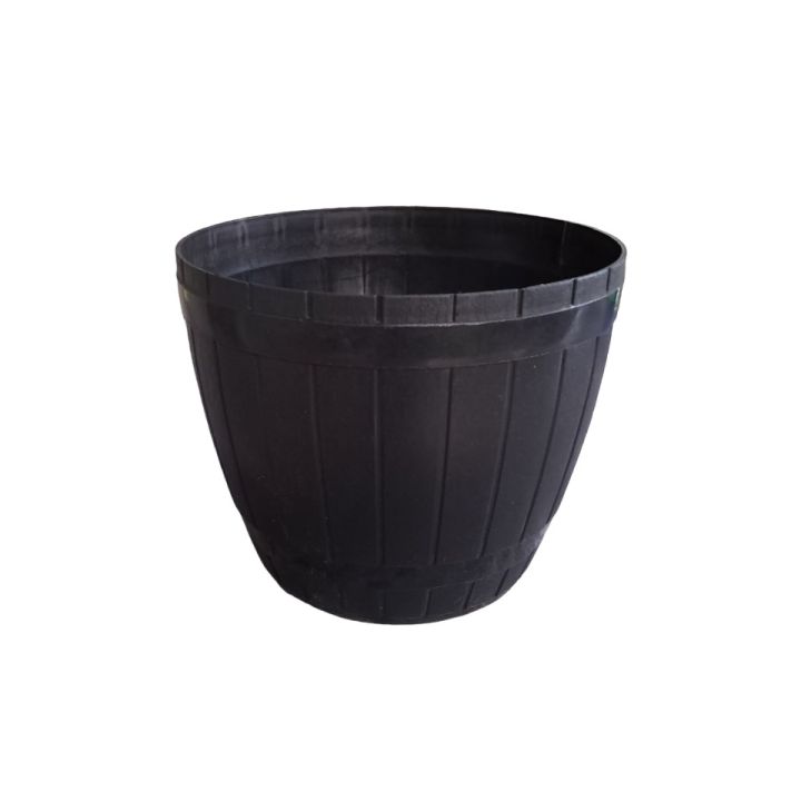 06%20pcs%20Quality%20Plastic%20Flower%20Pot%20Wood%20Barrel%20Design%20-%20Small%20Size%20-%2012cm%20%20Diameter%20-%20Image%204