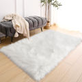 Faux Fur Carpets [3 x 5 feets] White Colour | Bedroom/Living Room Fur Fluffy Extra Soft Rug / Carpet. 