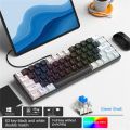 Lenovo Mini Gaming Mechanical Keyboard 63 Keys RGB Hotswap Type-C Wired Gaming Keyboard Keycaps 60% Ergonomics Keyboards. 